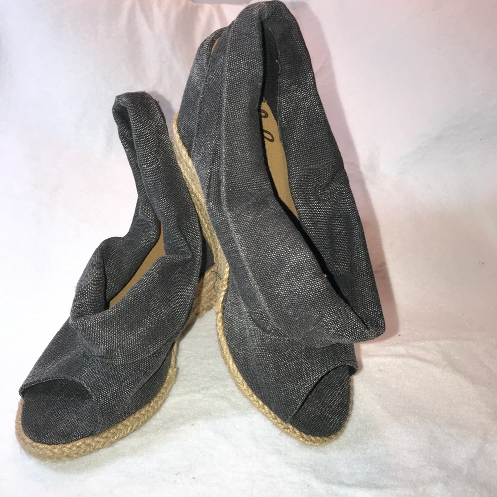 Fanatics, Straw Wedge, Rolled Down Grey, Size 10